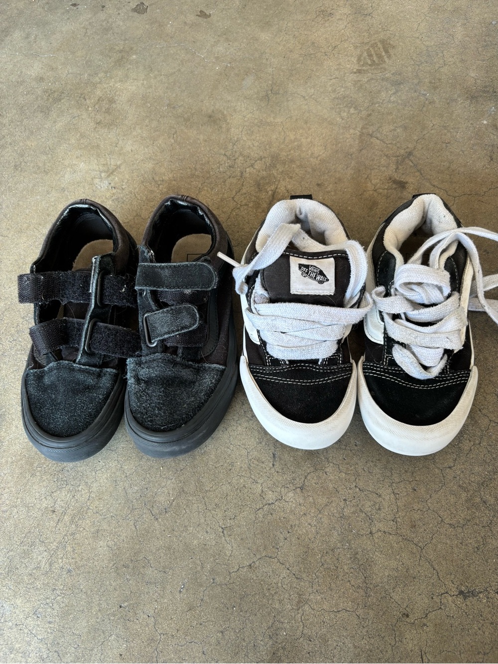 Vans Kids Black and White Skate Sneakers
